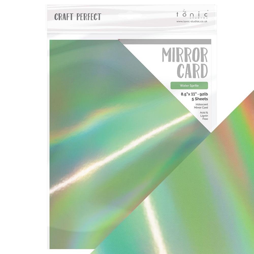 Craft Perfect Iridescent Mirror Card 8.5x11 Water Sprite Mirror Card Iridescent Cardstock (5 pack) - 9791e