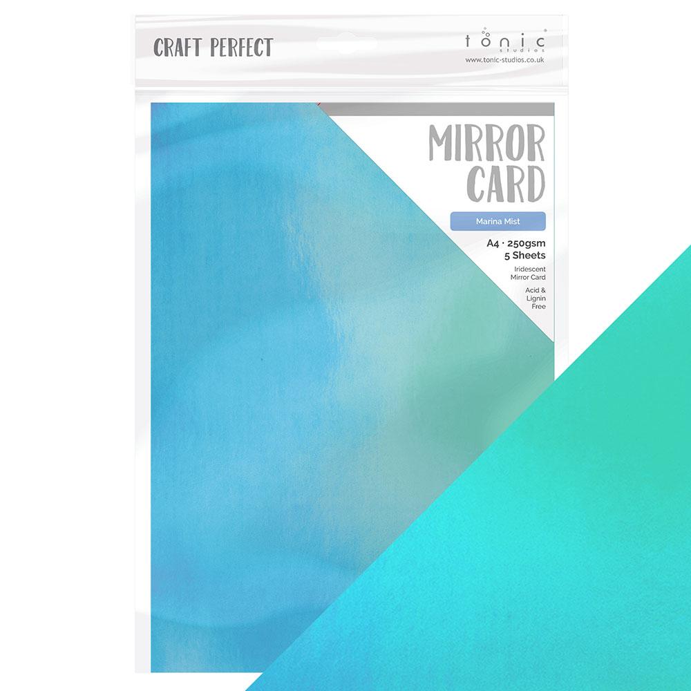 Craft Perfect Iridescent Mirror Card Craft Perfect - Iridescent Mirror Card - Marina Mist - A4 (5/PK) - 9778E