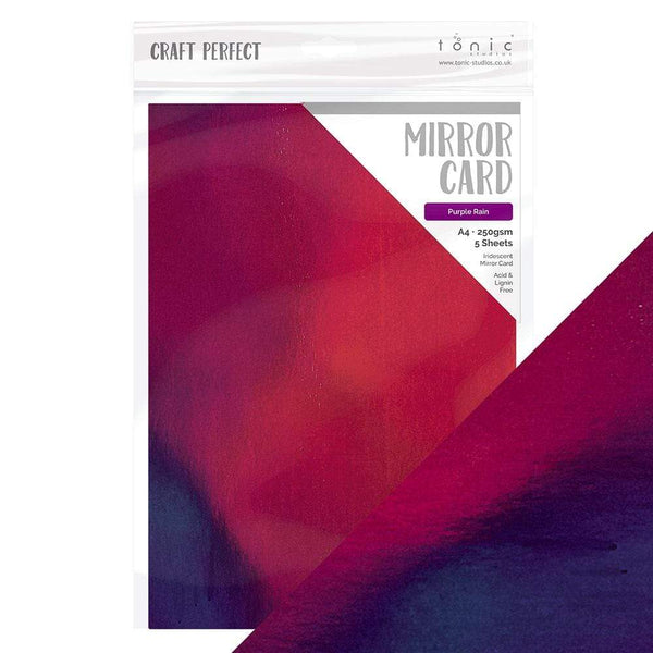 Craft Perfect Iridescent Mirror Card Craft Perfect - Iridescent Mirror Card - Purple Rain - A4 (5/PK) - 9773E