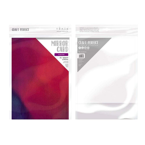 Craft Perfect Iridescent Mirror Card Craft Perfect - Iridescent Mirror Card - Purple Rain - A4 (5/PK) - 9773E