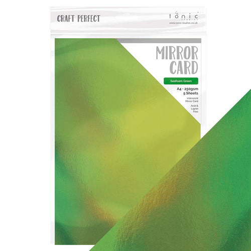Craft Perfect Iridescent Mirror Card Craft Perfect - Iridescent Mirror Card - Seafoam Green - A4 (5/PK) - 9774E