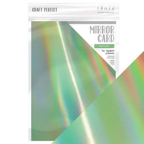 Craft Perfect Iridescent Mirror Card Craft Perfect - Iridescent Mirror Card - Water Sprite - A4 (5/PK) - 9776E