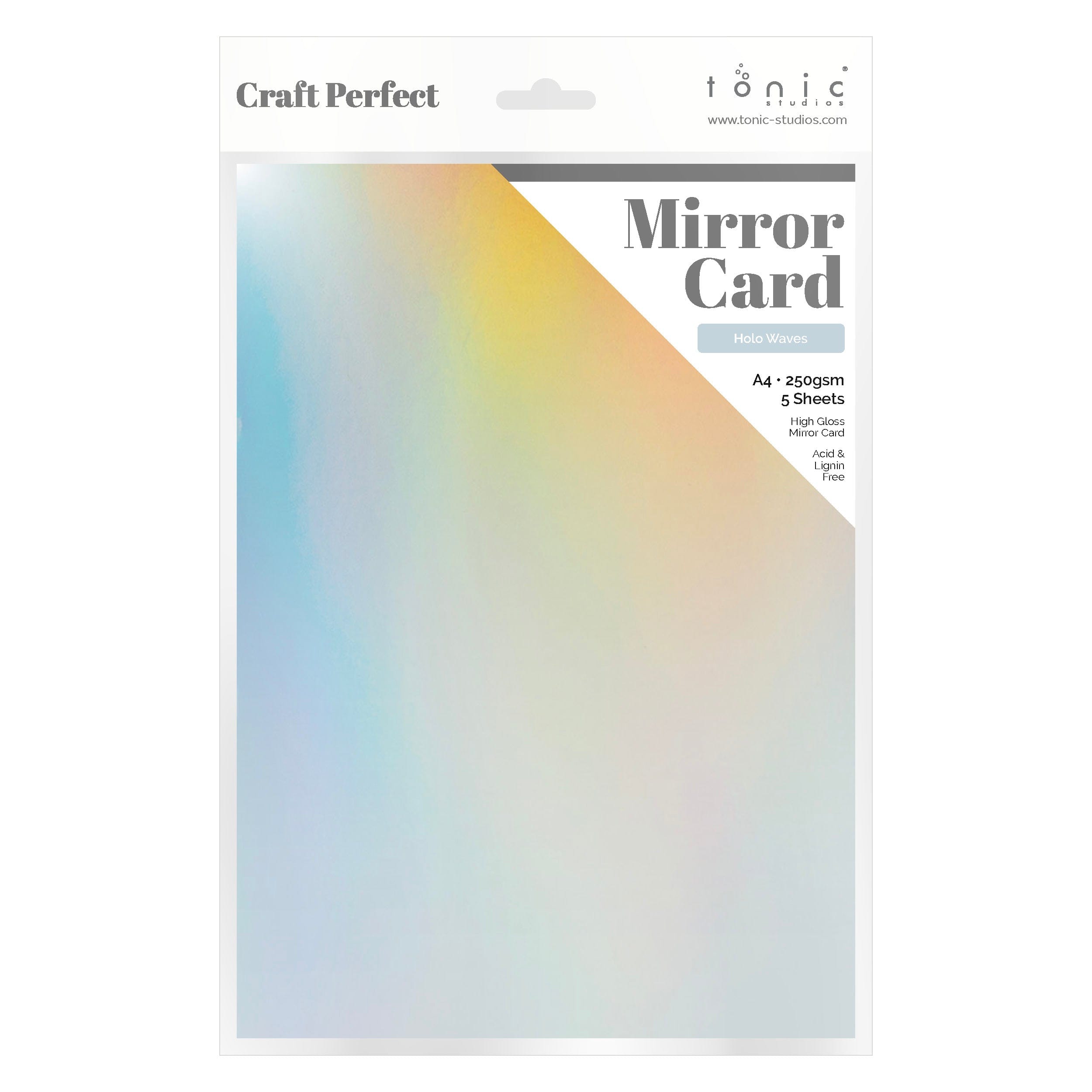 Craft Perfect - Mirror Card - High Gloss - Holo Waves - A4 (5/PK) - 94 ...