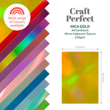 Load image into Gallery viewer, Craft Perfect Iridescent Mirror Card Multipack of 4 Iridescent Mirror Card - Inca Gold - A4 - 9777e4