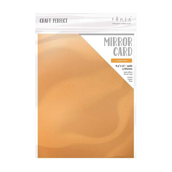 Craft Perfect Mirror Card 8.5x11 Copper Mine Mirror Card Satin Effect Cardstock (5 pack) - 9490e