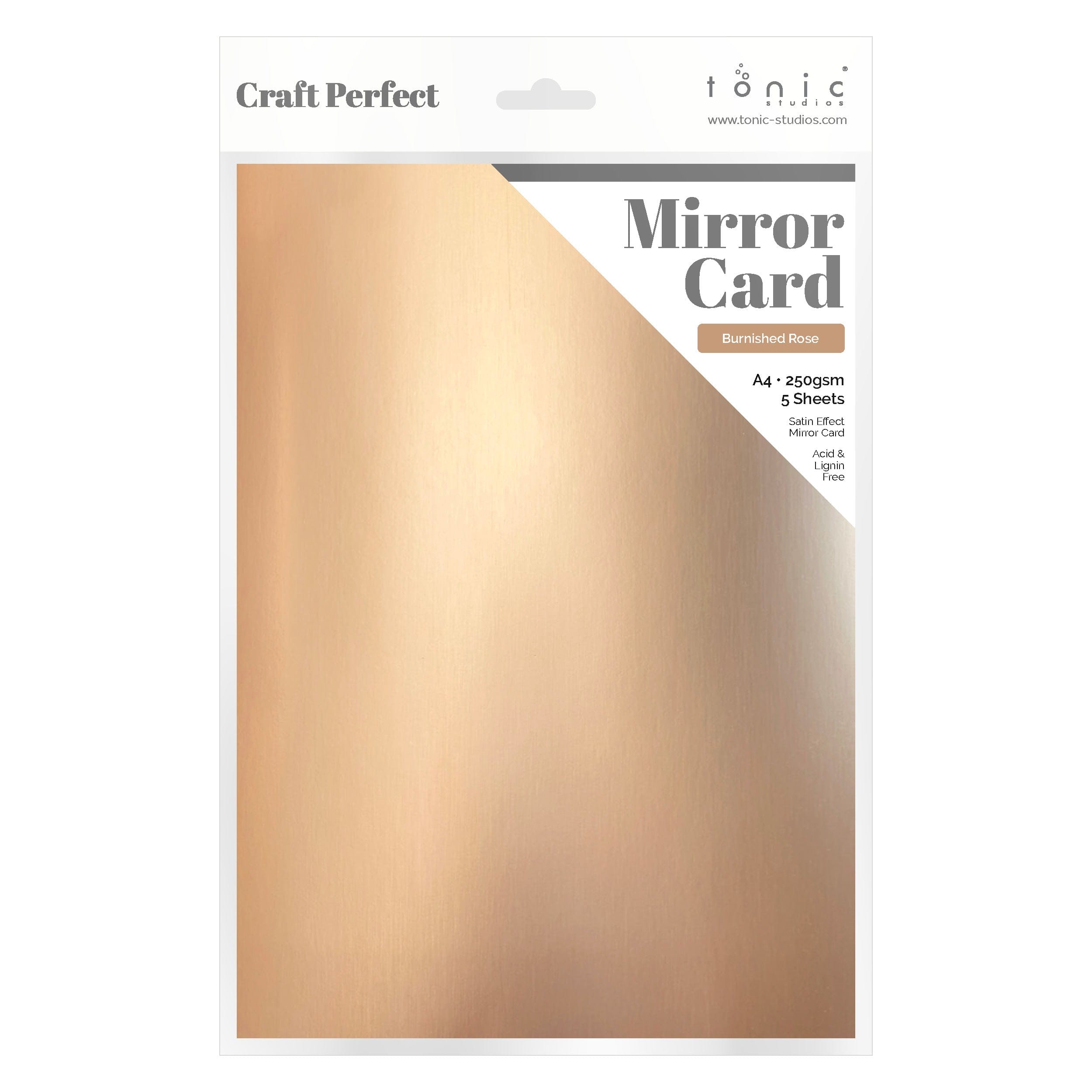 Craft Perfect Mirror Card Craft Perfect - Burnished Rose Mirror Card Craft Perfect - Satin Mirror Card - Burnished Rose A4 - 9473E