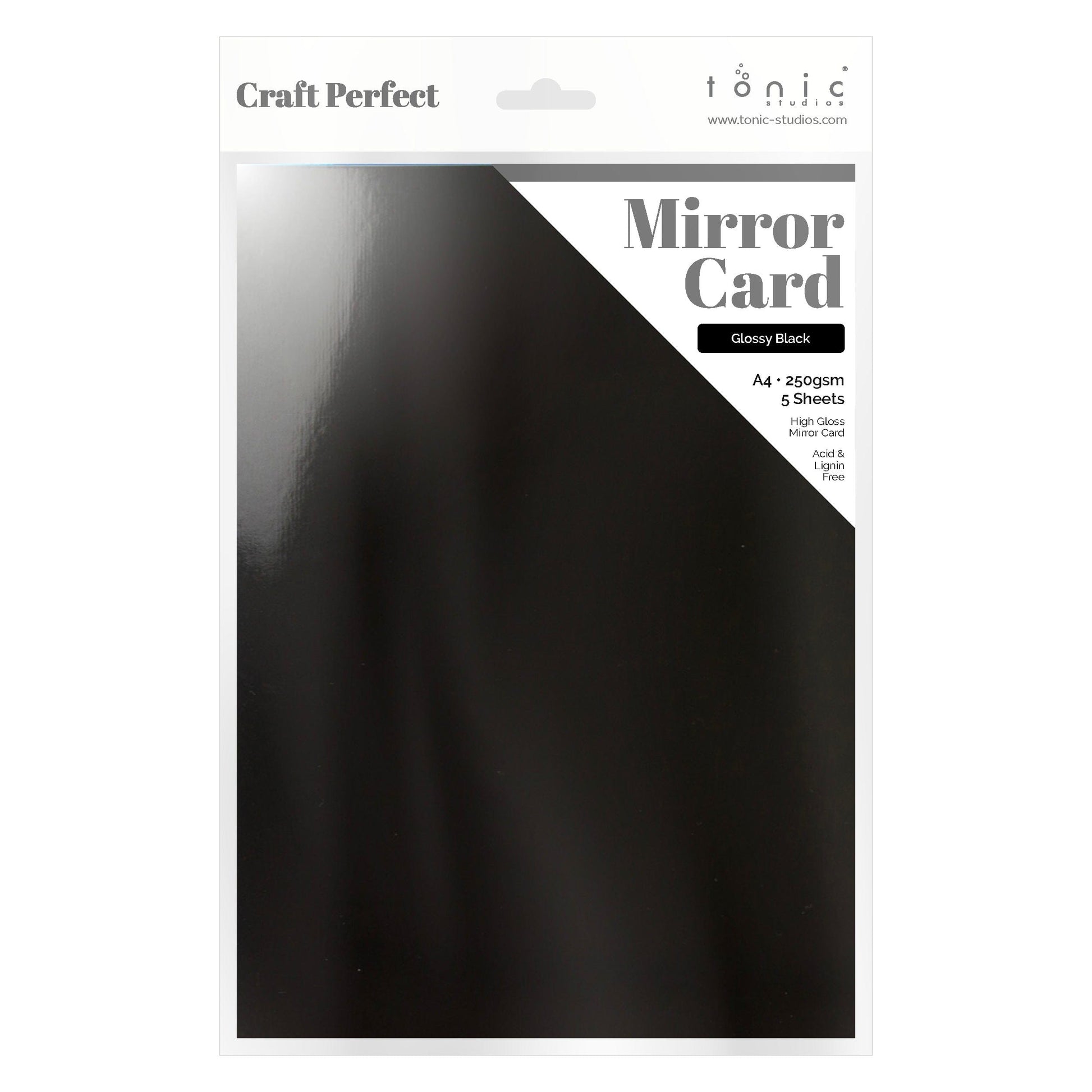 Craft Perfect Mirror Card Craft Perfect - Glossy Black Mirror Card Craft Perfect - Mirror Card - Glossy Black A4 - 9444E