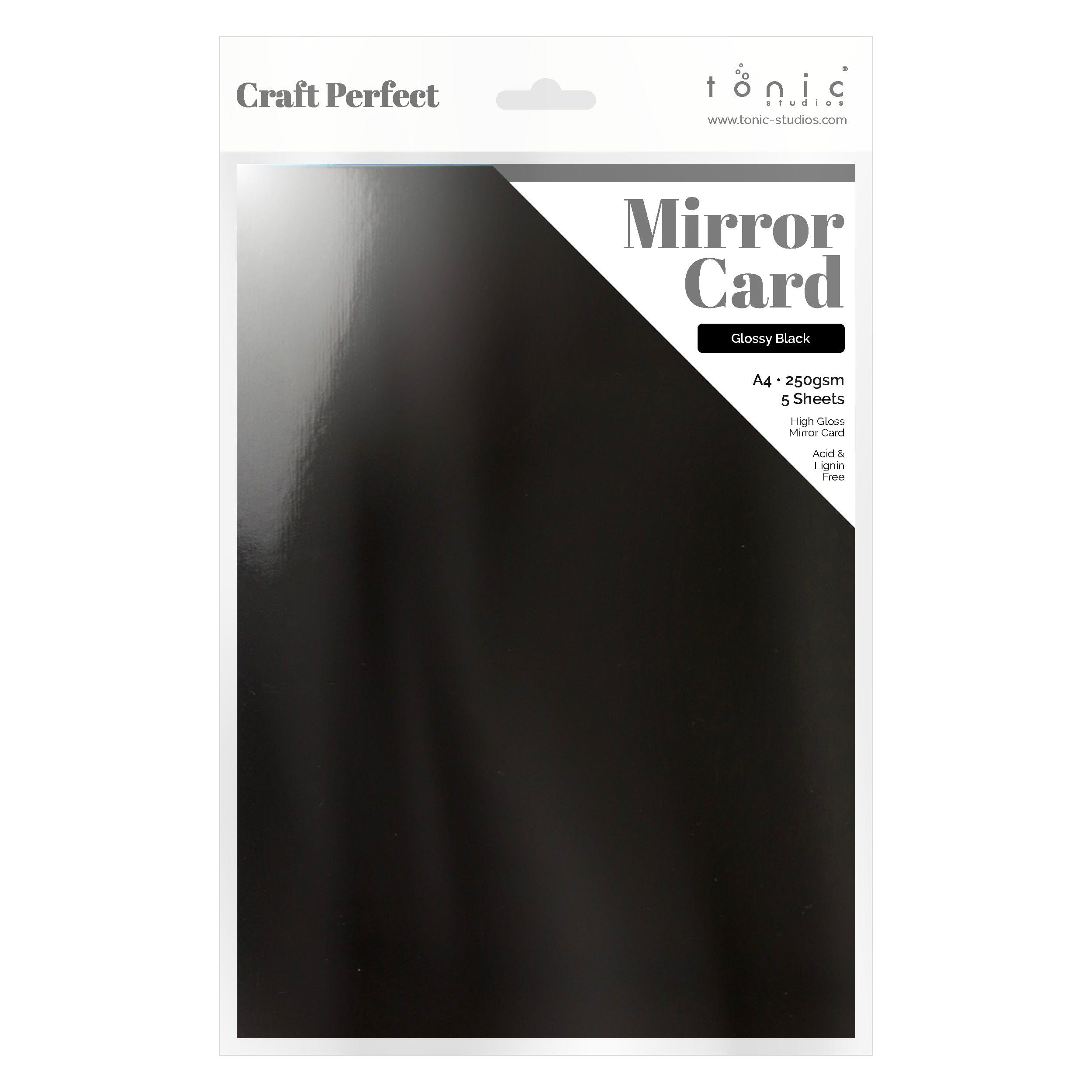 Craft Perfect Mirror Card Craft Perfect - Glossy Black Mirror Card Craft Perfect - Mirror Card - Glossy Black A4 - 9444E