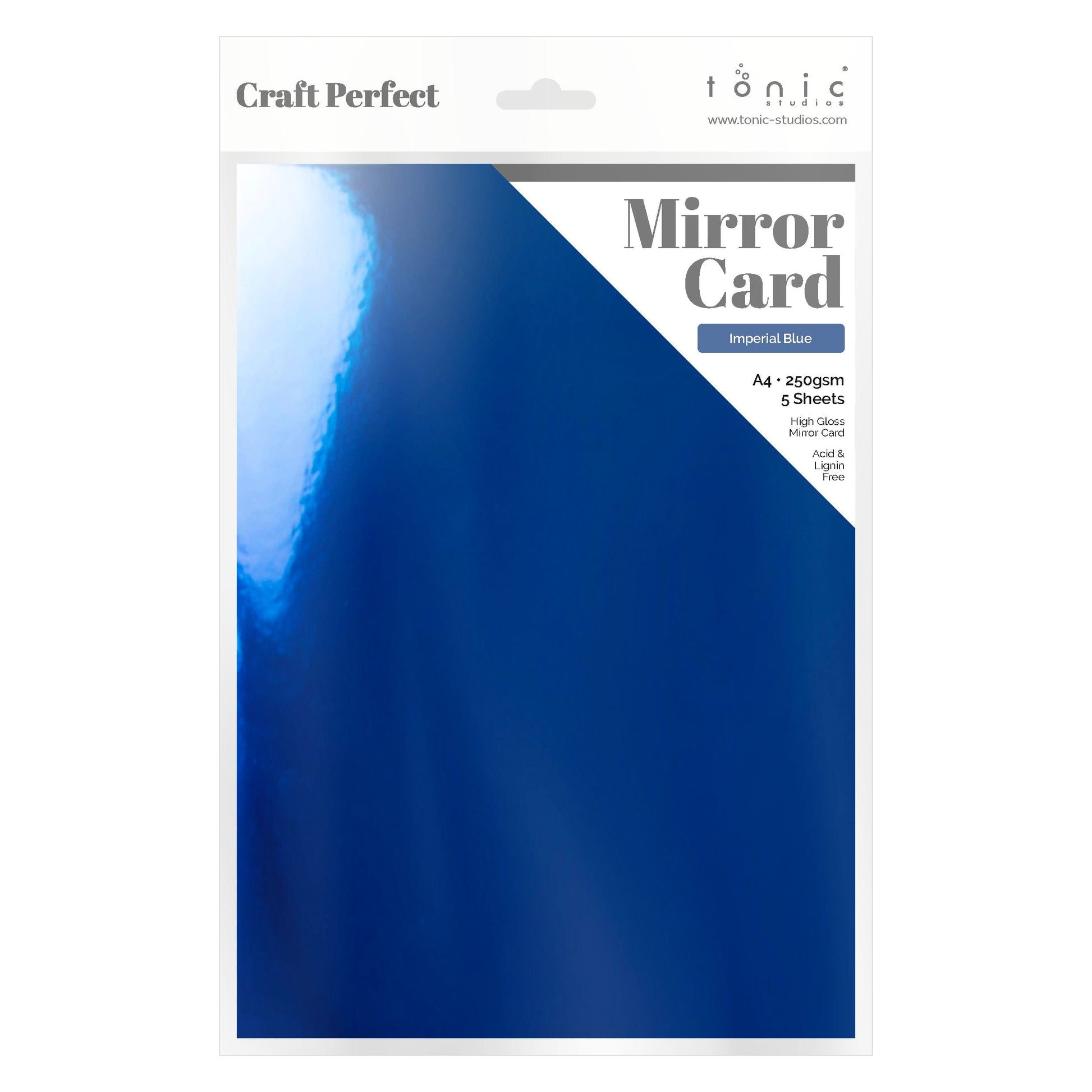 Craft Perfect Mirror Card Multipack of 4 Mirror Card -Imperial Blue A4 - 9443E4