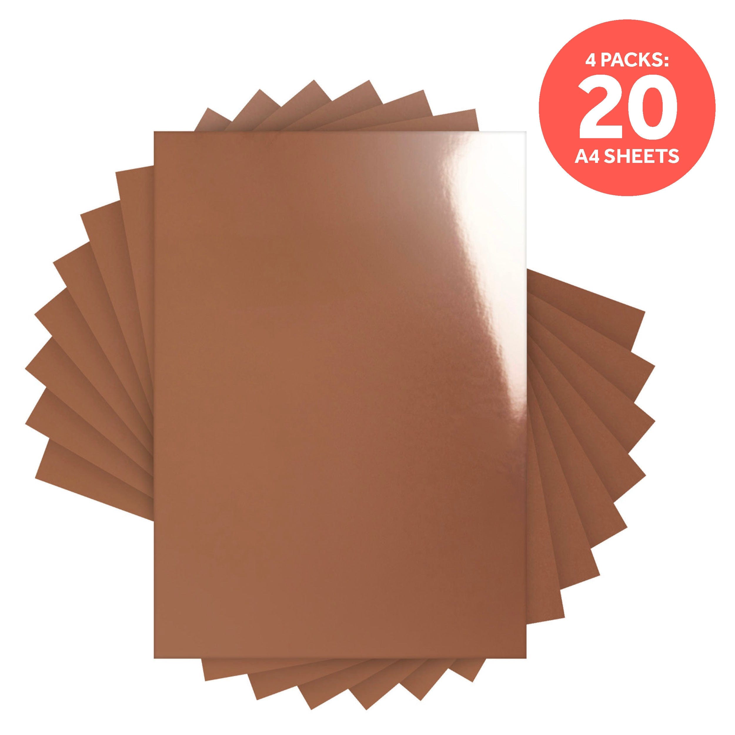Craft Perfect Mirror Card Multipack of 4 Mirror Card - Rose Platinum A4 - 9441E4