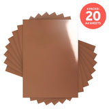 Load image into Gallery viewer, Craft Perfect Mirror Card Multipack of 4 Mirror Card - Rose Platinum A4 - 9441E4