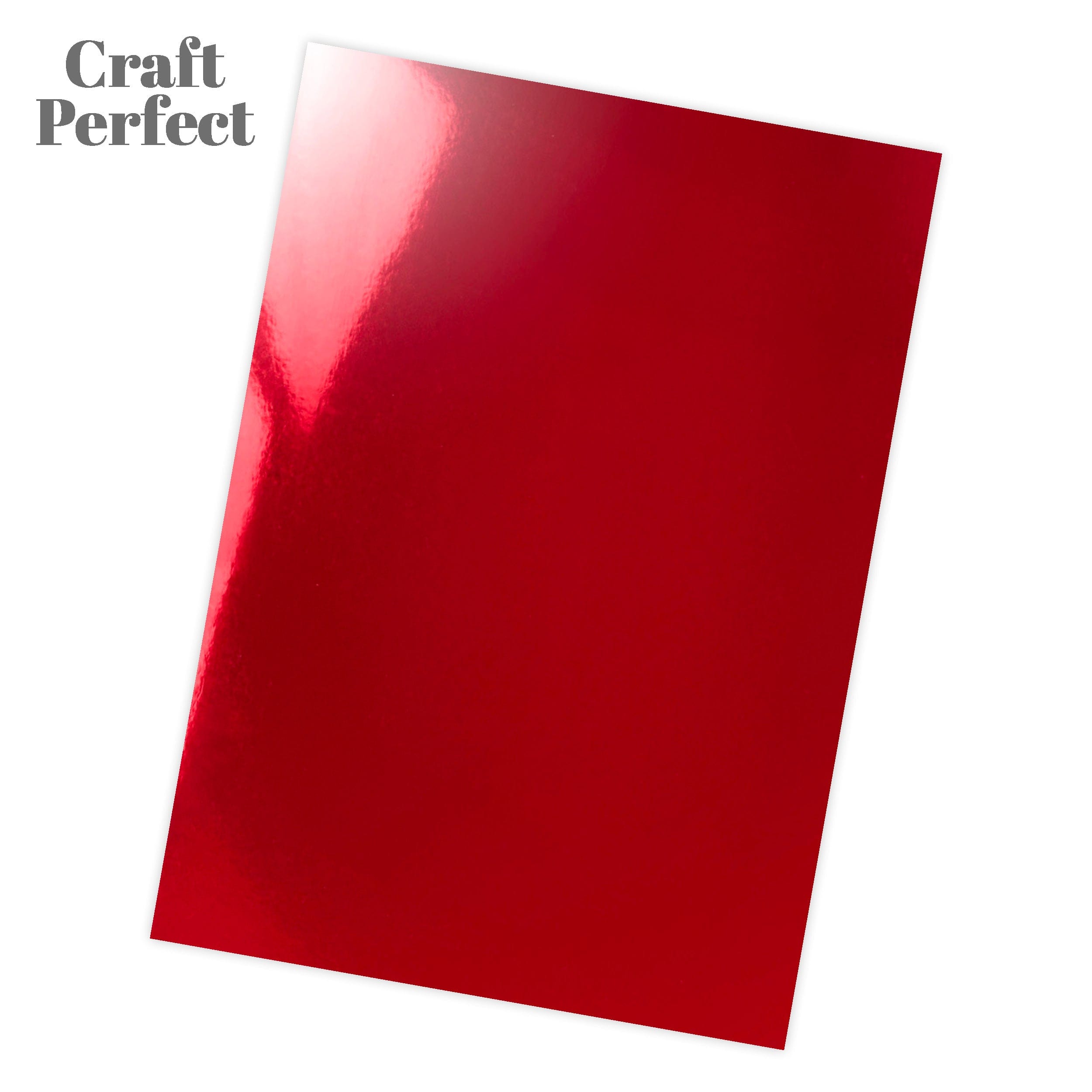 Craft Perfect Mirror Card Multipack of 4 Mirror Card - Ruby Red A4 - 9438E4