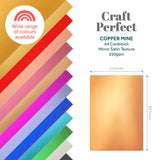 Load image into Gallery viewer, Craft Perfect Mirror Card Multipack of 4 Mirror Card - Satin Effect -Copper Mine - A4 - 9475E4