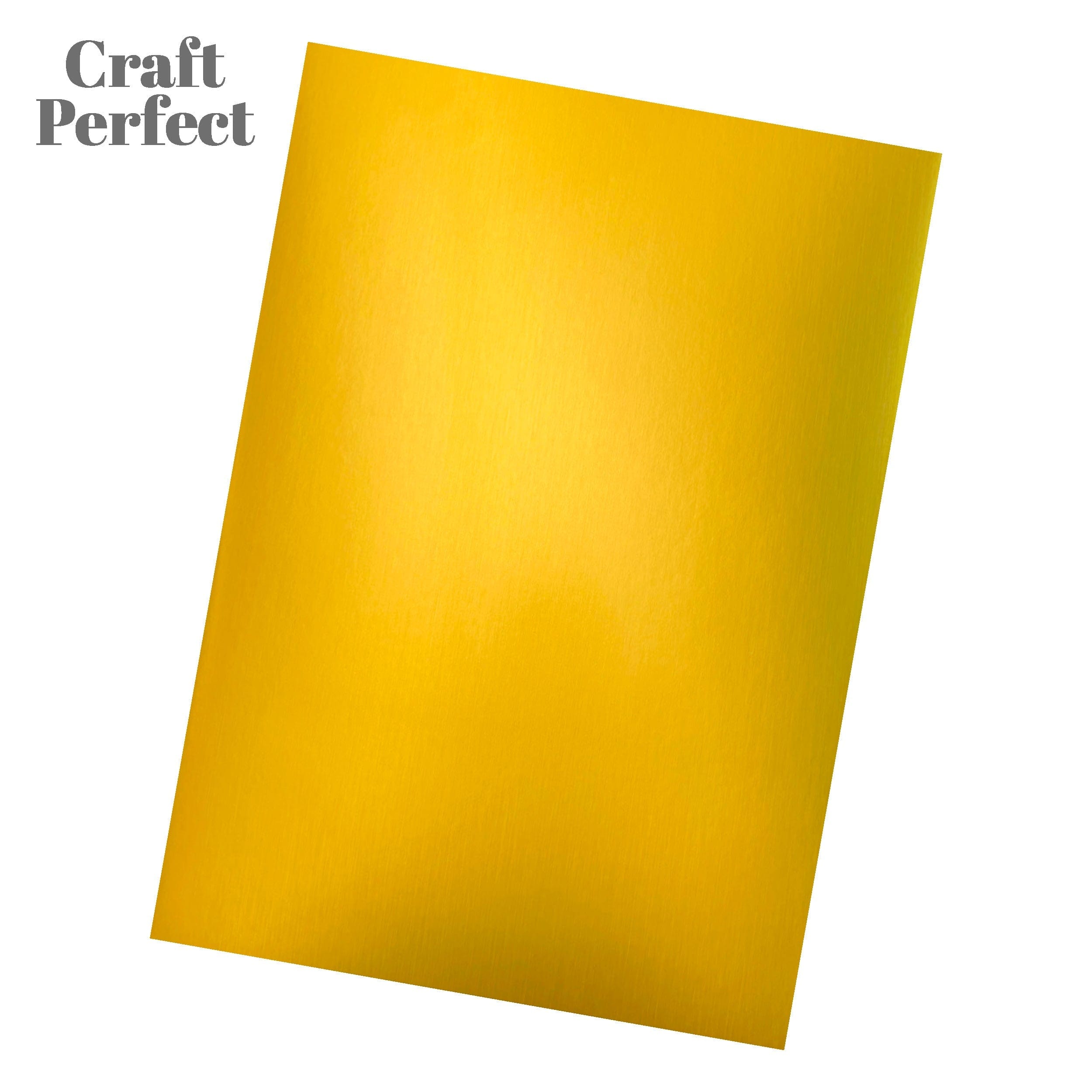 Craft Perfect Mirror Card Multipack of 4 Mirror Card - Satin Effect - Gold Pearl - A4 - 9466E4