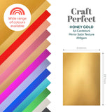 Load image into Gallery viewer, Craft Perfect Mirror Card Multipack of 4 Mirror Card - Satin Effect -Honey Gold - A4 - 9472E4