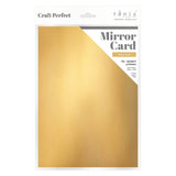 Load image into Gallery viewer, Craft Perfect Mirror Card Multipack of 4 Mirror Card - Satin Effect -Honey Gold - A4 - 9472E4