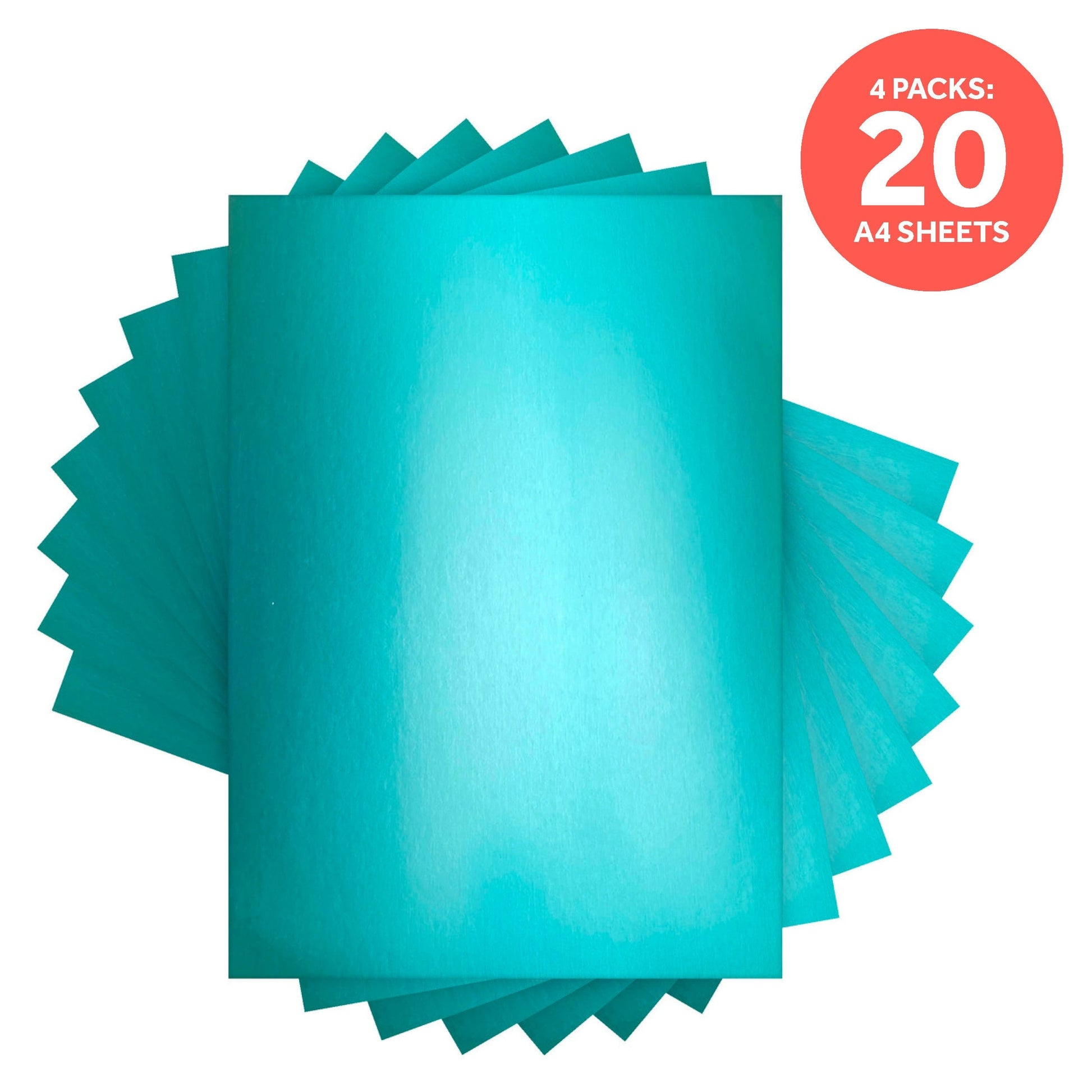 Craft Perfect Mirror Card Multipack of 4 Mirror Card - Satin Effect - Silky Sky - A4 - 9476E4