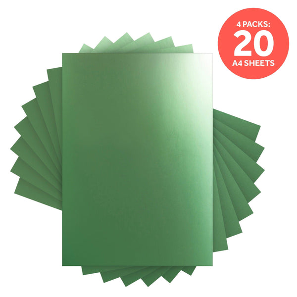 Craft Perfect Mirror Card Multipack of 4 Mirror Card -Smooth Mint A4 - 9450E4