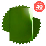 Load image into Gallery viewer, Craft Perfect Mirror Card Multipack of 8 Mirror Card -Holly Green A4 - 9446E8