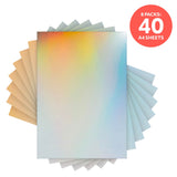 Load image into Gallery viewer, Craft Perfect Mirror Card Multipack of 8 Mirror Card -Holo Waves A4 - 9448E8