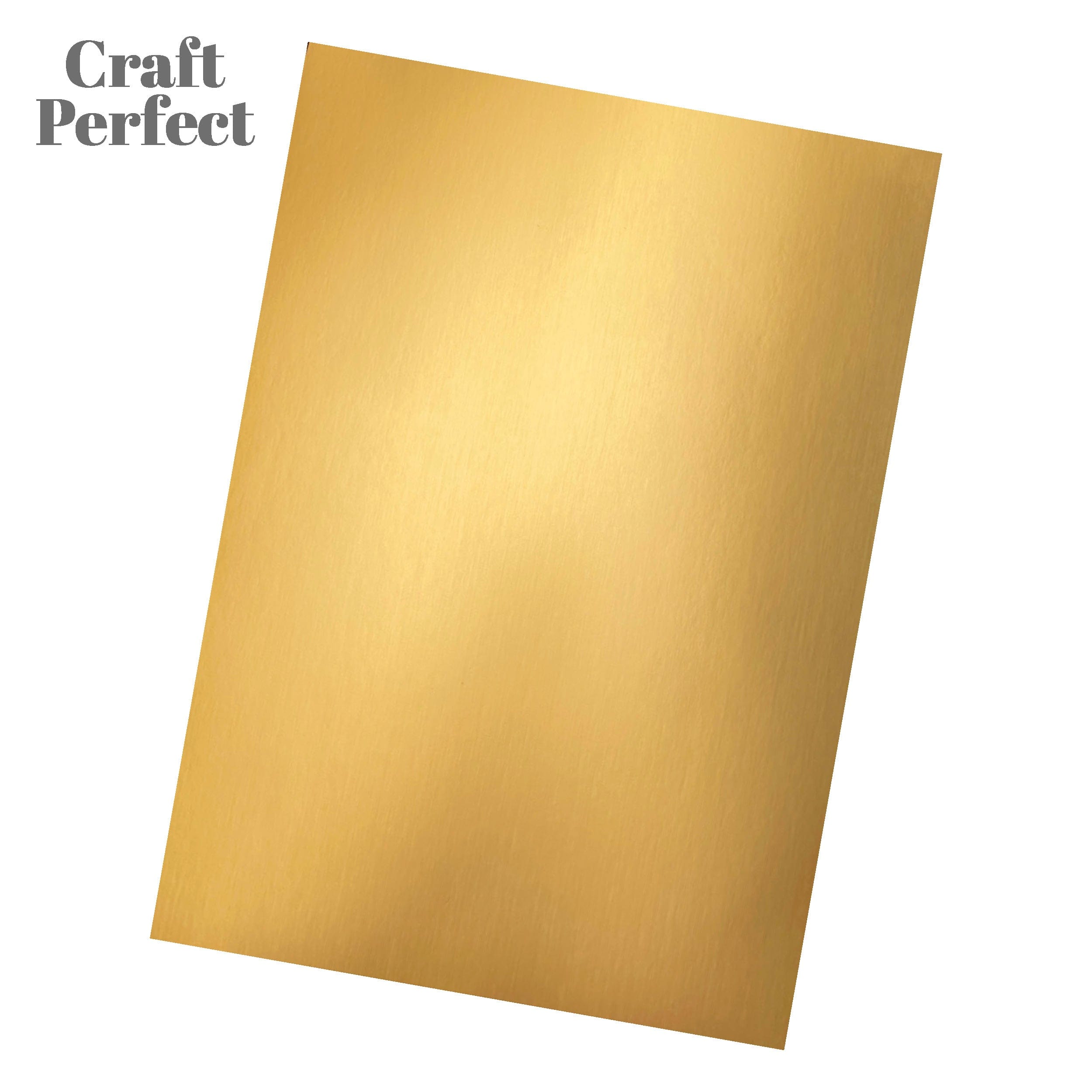 Craft Perfect Mirror Card Multipack of 8 Mirror Card - Satin Effect - Honey Gold- A4 -9472E8