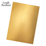 Load image into Gallery viewer, Craft Perfect Mirror Card Multipack of 8 Mirror Card - Satin Effect - Honey Gold- A4 -9472E8