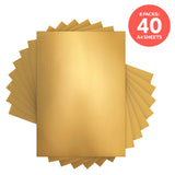 Load image into Gallery viewer, Craft Perfect Mirror Card Multipack of 8 Mirror Card - Satin Effect - Honey Gold- A4 -9472E8