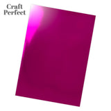Load image into Gallery viewer, Craft Perfect Mirror Card Pack of 4 Mirror Card - High Gloss - Magnificent Magenta - A4 - 8700e4