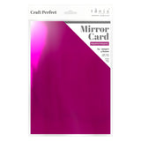Load image into Gallery viewer, Craft Perfect Mirror Card Pack of 4 Mirror Card - High Gloss - Magnificent Magenta - A4 - 8700e4