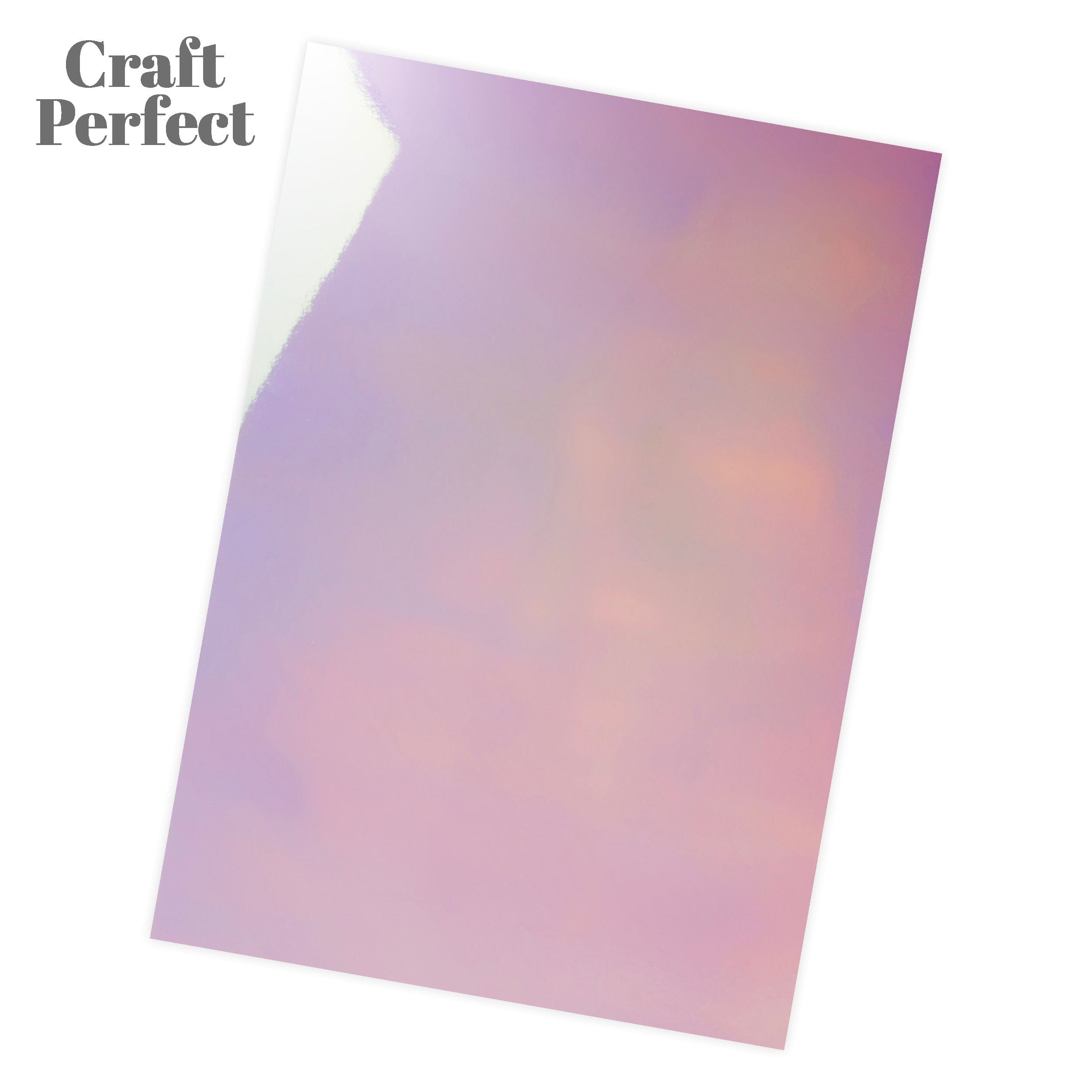 Craft Perfect Mirror Card Pack of 4 - Mirror Card High Gloss - Prismatic Pink- A4- 8721E4