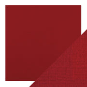 Craft Perfect New Classic Card Craft Perfect - Classic Card - Cherry Red - Weave Textured - 12" x 12" (5/Pk) - 9197e