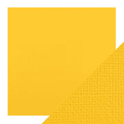 Craft Perfect New Classic Card Craft Perfect - Classic Card - Marigold Yellow - Weave Textured - 12" x 12" (5/Pk) - 9149e