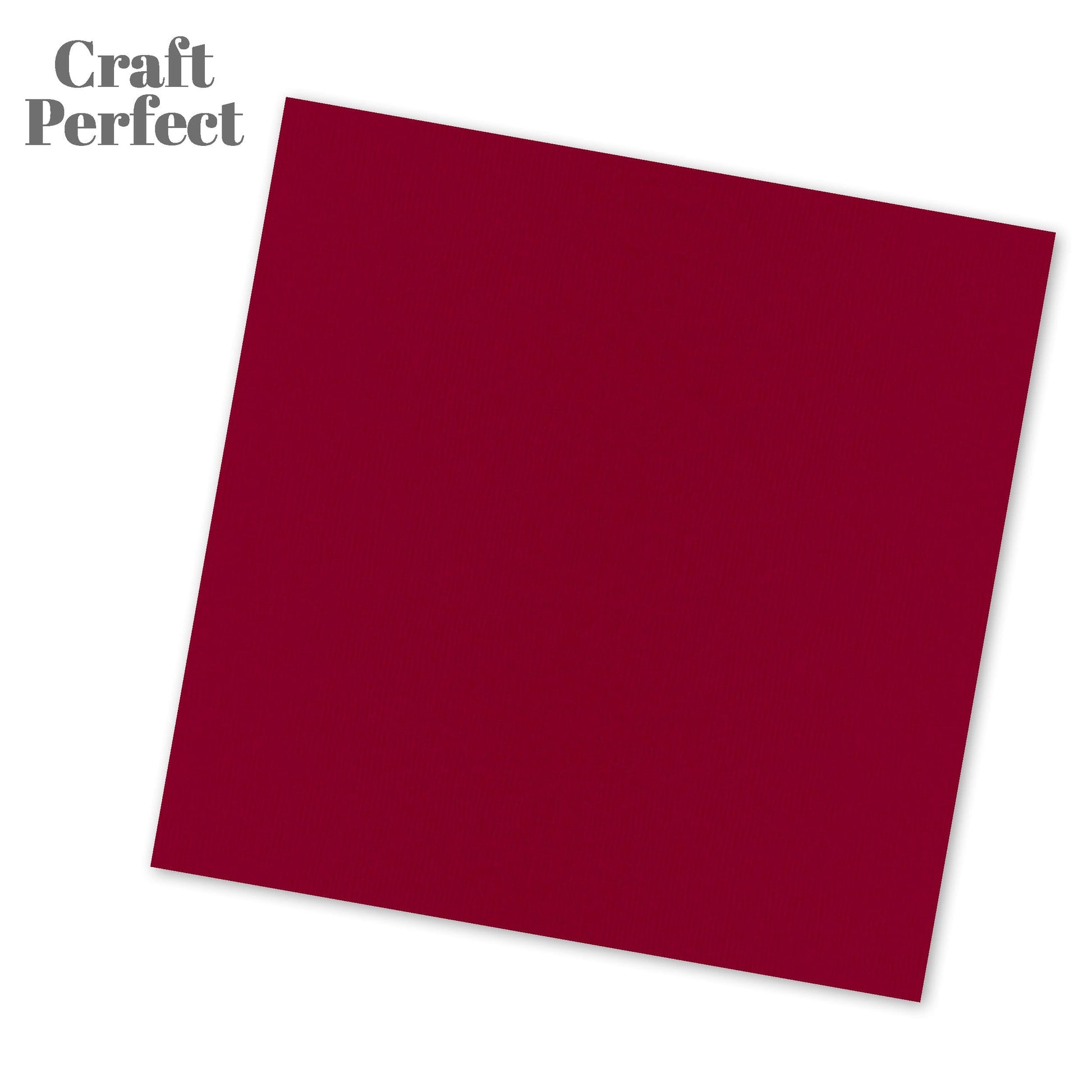 Craft Perfect New Classic Card Pack of 2 - Classic Card - Cherry Red - Weave Textured - 12" x 12"- 9197e2