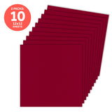 Load image into Gallery viewer, Craft Perfect New Classic Card Pack of 2 - Classic Card - Cherry Red - Weave Textured - 12&quot; x 12&quot;- 9197e2
