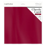 Load image into Gallery viewer, Craft Perfect New Classic Card Pack of 2 - Classic Card - Cherry Red - Weave Textured - 12&quot; x 12&quot;- 9197e2