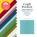 Load image into Gallery viewer, Craft Perfect New Classic Card Pack of 2 - Classic Card - Cornflower Blue - Weave Textured - 12&quot; x 12&quot; - 9166e2