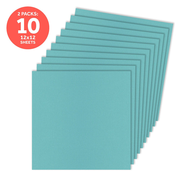 Craft Perfect New Classic Card Pack of 2 - Classic Card - Cornflower Blue - Weave Textured - 12" x 12" - 9166e2