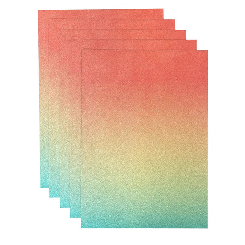 Craft Perfect Ombre Card Craft Perfect - Ombre Card - Mermaid Shimmer - A4 (5/PK) - 8894E