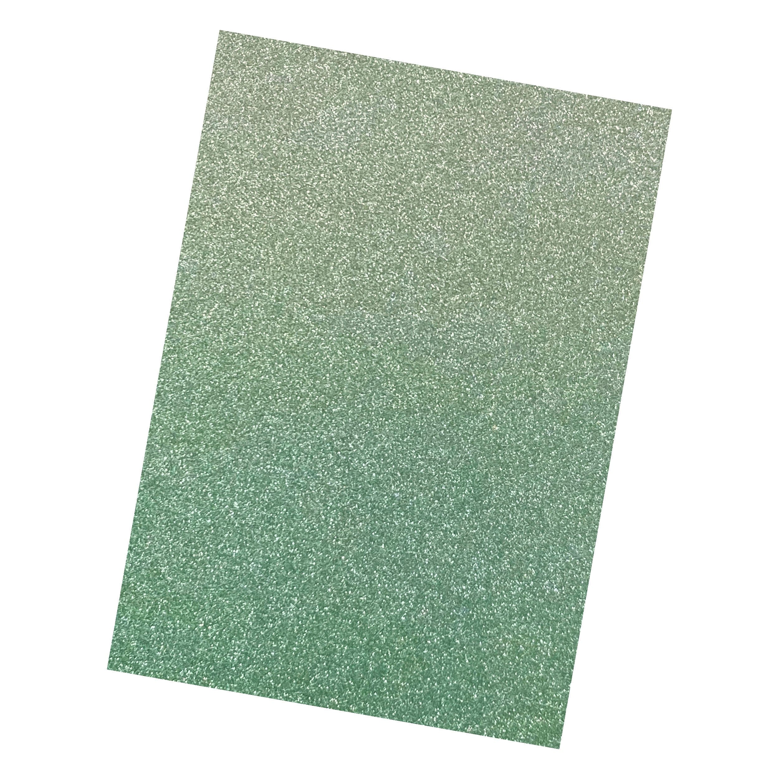Craft Perfect Ombre Card Multipack of 20 - Ombre Glitter Card - Opalescent Green - A4 - 8890E20