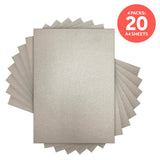 Load image into Gallery viewer, Craft Perfect Pearlescent Card Craft Perfect - Luna Silver Pearlescent Card Multipack of 4 Pearlescent Card - Luna Silver A4 - 9499E4