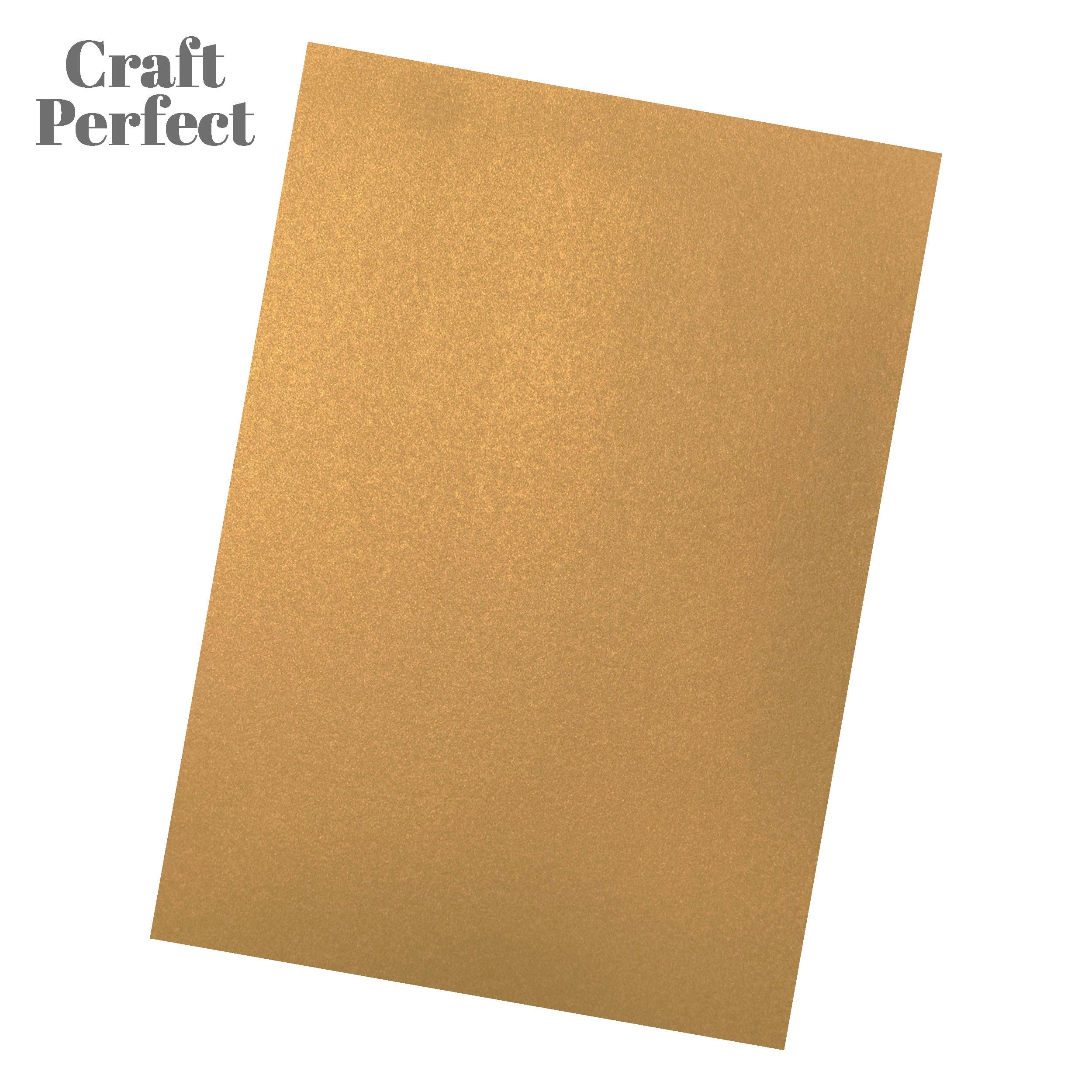 Craft Perfect Pearlescent Card Craft Perfect - Majestic Gold Pearlescent Card Multipack of 4 Pearlescent Card - Majestic Gold A4 - 9500E4
