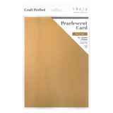 Load image into Gallery viewer, Craft Perfect Pearlescent Card Craft Perfect - Majestic Gold Pearlescent Card Multipack of 4 Pearlescent Card - Majestic Gold A4 - 9500E4