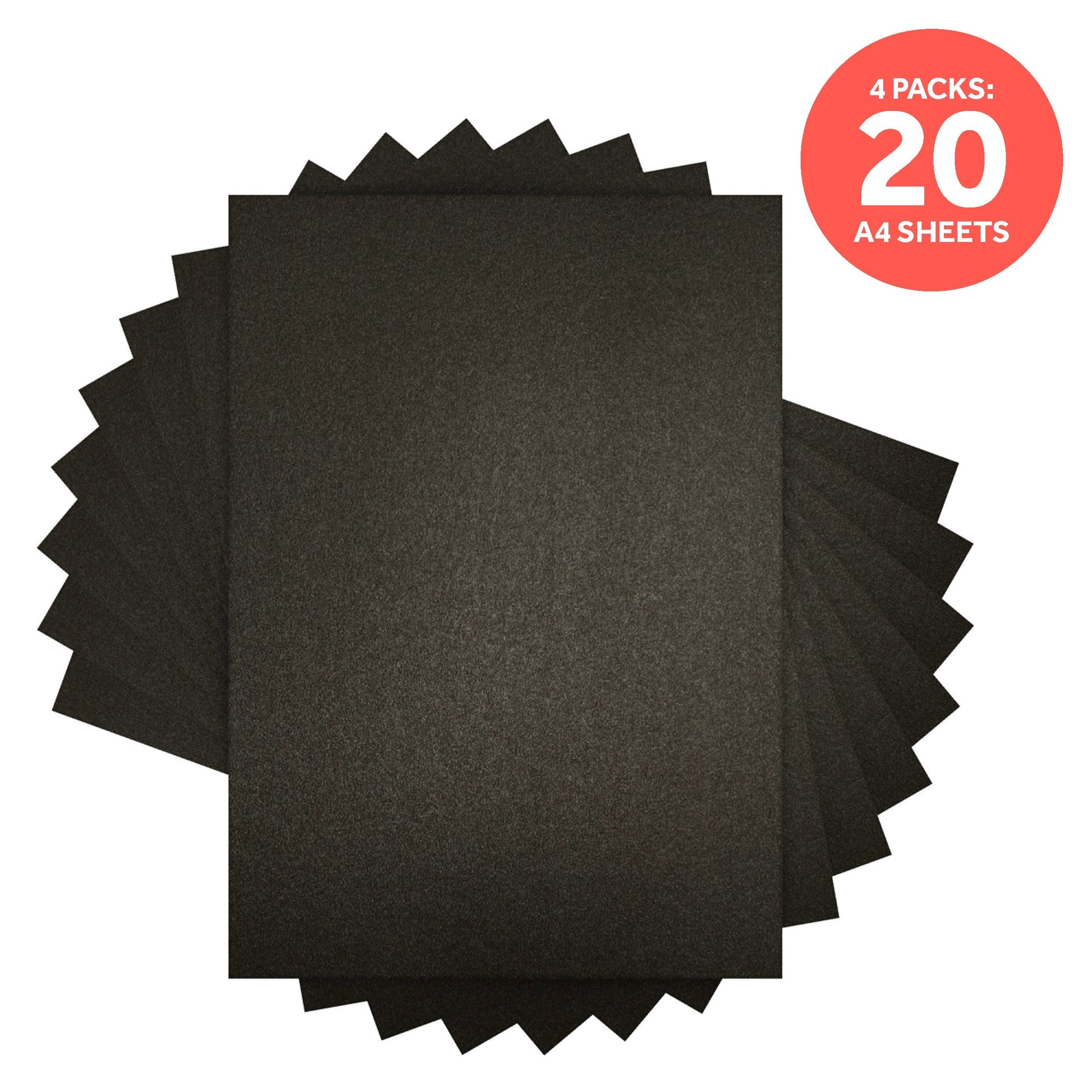 Craft Perfect Pearlescent Card Craft Perfect - Onyx Black Pearlescent Card Multipack of 4 Pearlescent Card - Onyx Black A4 -9498E4
