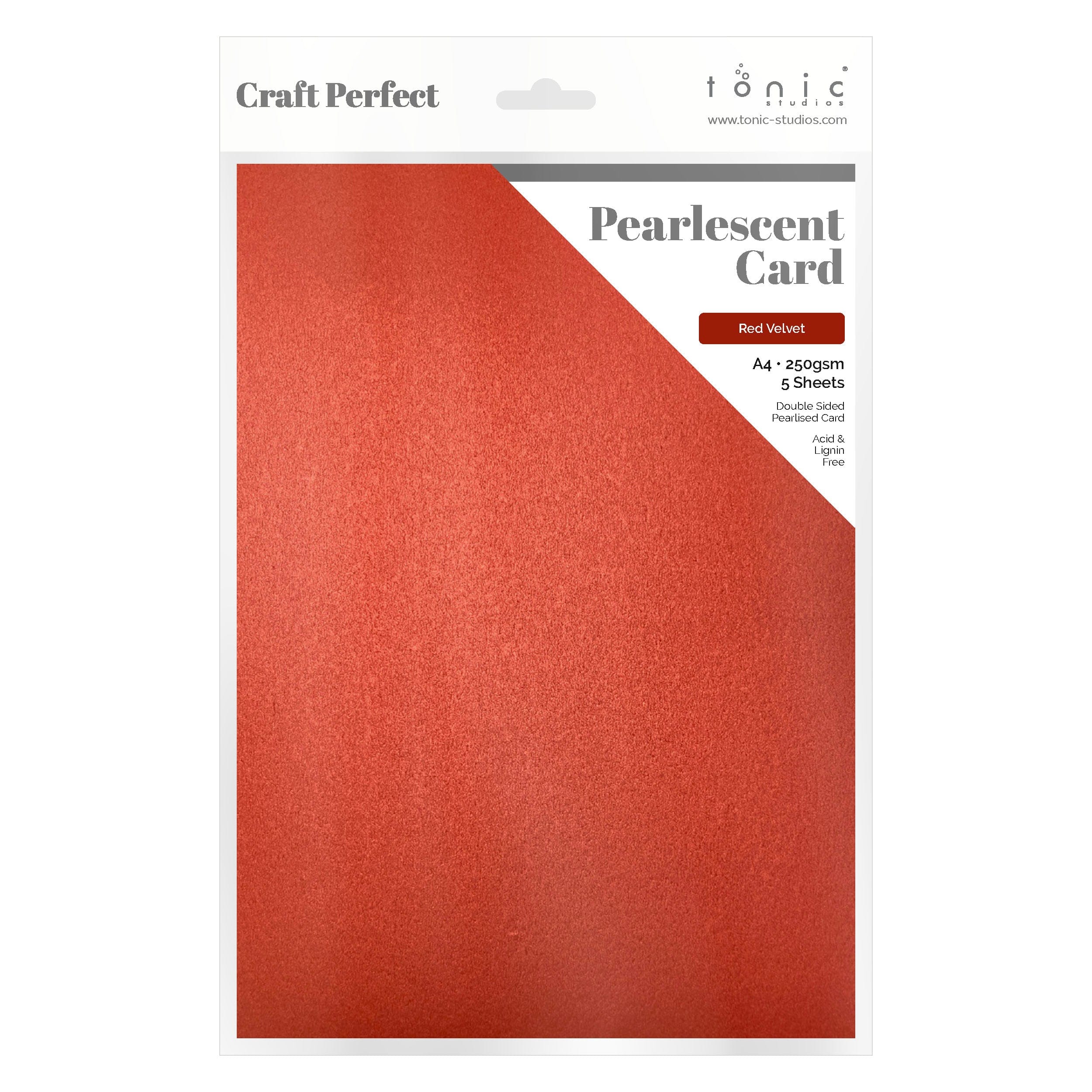 Craft Perfect Pearlescent Card Craft Perfect - Red Velvet Pearlescent Card Craft Perfect - Pearlescent Card - Red Velvet A4 (5/PK) - 9506E