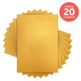 Load image into Gallery viewer, Craft Perfect Pearlescent Card Multipack of 4 Pearlescent Card - Lemon Lustre A4 - 9510E4