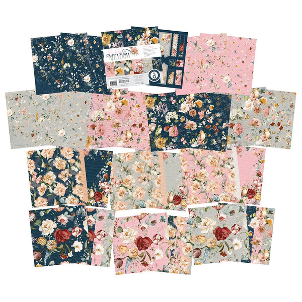 Craft Perfect Printed Papers Tonic Studios - Shabby Meadow 8"x 8" Patterned Paper - 5454e