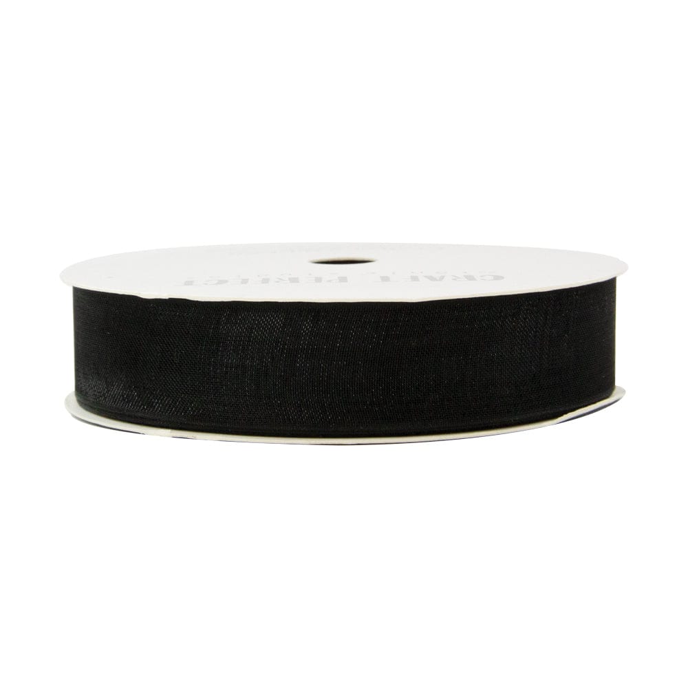 Craft Perfect Ribbon Craft Perfect - Ribbon - Organza - Perle Noir - 16mm x 5m - 8993E