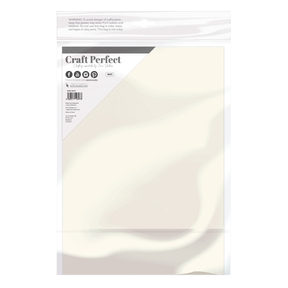Craft Perfect Smooth Card Craft Perfect - Smooth Card - Ivory White - A4 (10/PK) - 9897E
