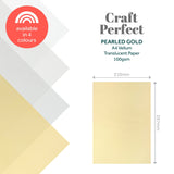 Load image into Gallery viewer, Craft Perfect Vellum Paper Multipack of 2 - Vellum Paper - Pearled Gold - A4 - 9999E2