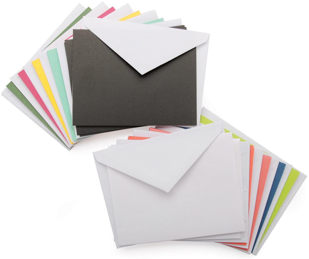 DCWV Cards DCWV Boxed A2 Cards W/Envelopes 4.375"X5.75" 40/Pkg-Bright Solids